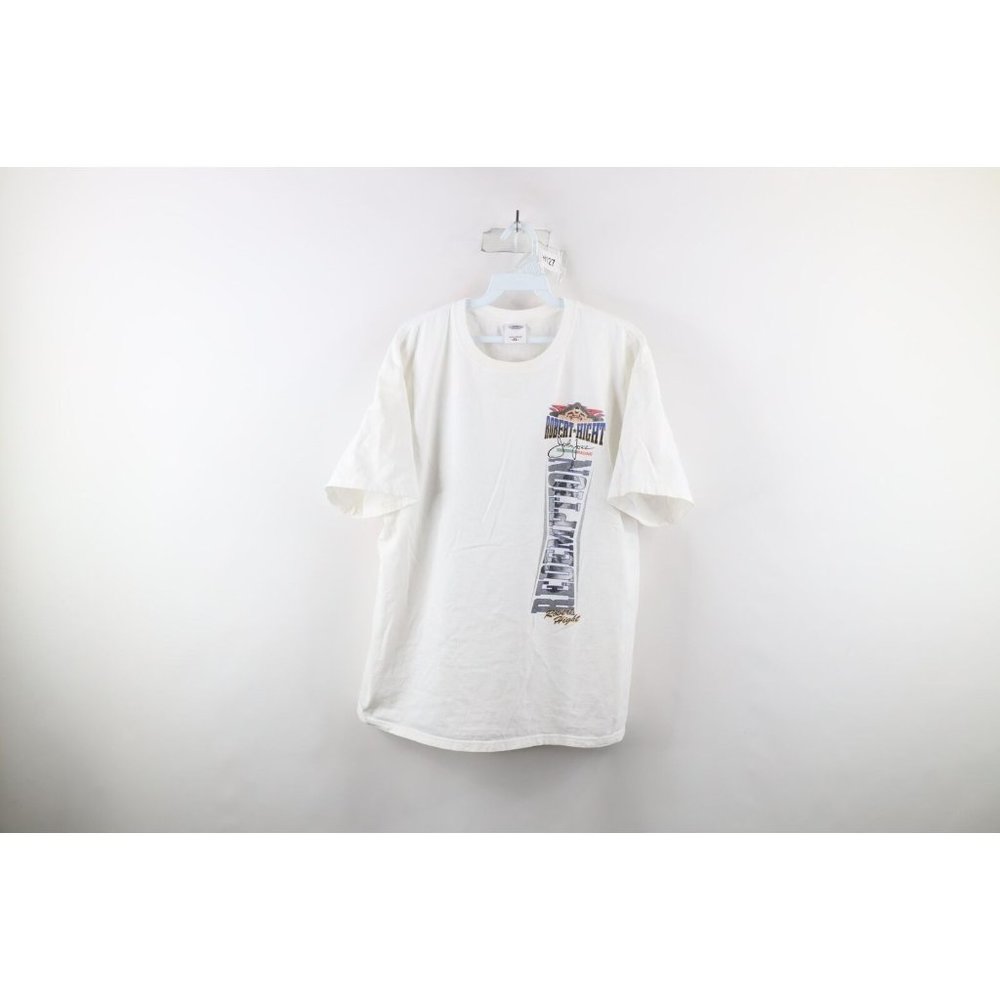 Vintage Mens Xl Robert Hight John Force Racing Redemption T-Shirt White Cotton